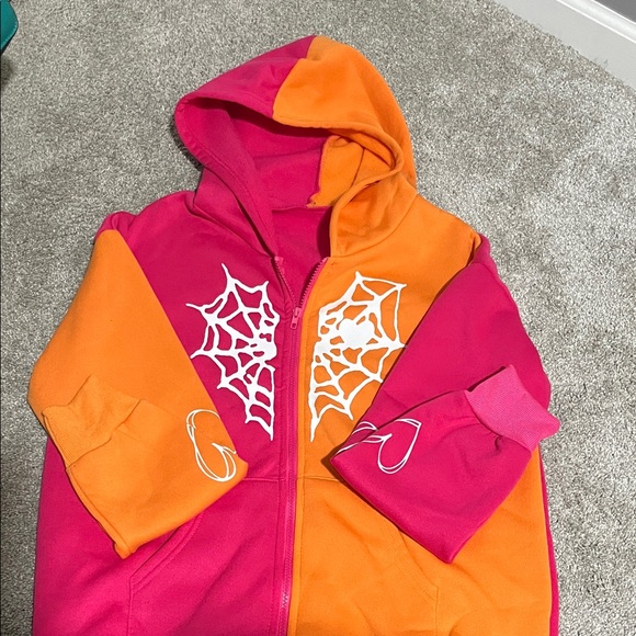 SHEIN Jackets & Blazers - Colorful Spider Web Hoodie